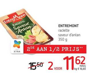 Spar Entremont raclette saveur d'antan 350 g aanbieding