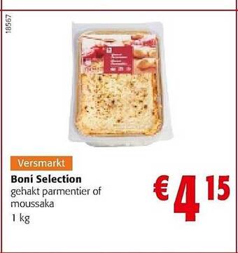 Colruyt Boni selection gehakt parmentier of moussaka aanbieding