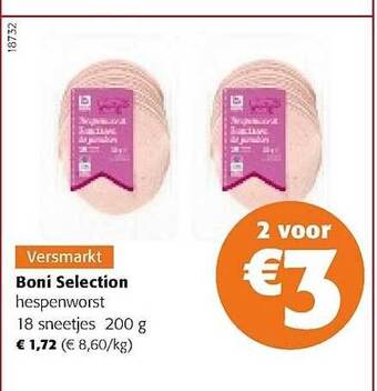 Colruyt Boni selection hespenworst aanbieding