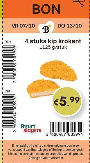 Bon Ap Kip krokant aanbieding