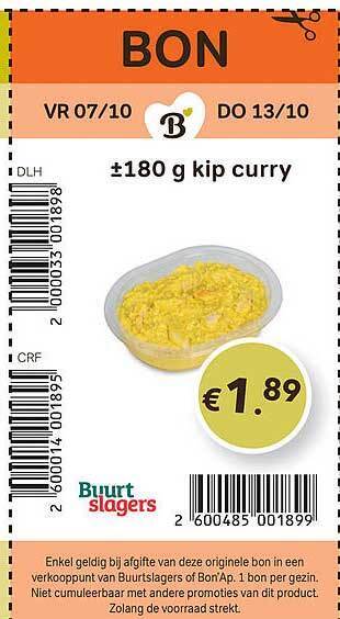 Bon Ap Kip curry aanbieding