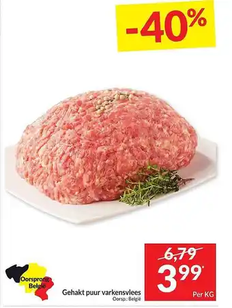 Intermarché Gehakt puur varkenslees aanbieding