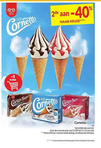 Intermarché Cornetto ijs aanbieding