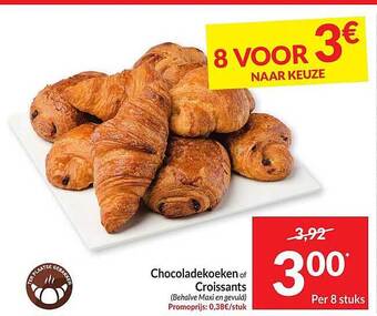 Intermarché Chocoladekoeken of croissants aanbieding