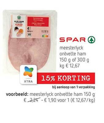 Spar Spar meesterlyck ontvette ham aanbieding