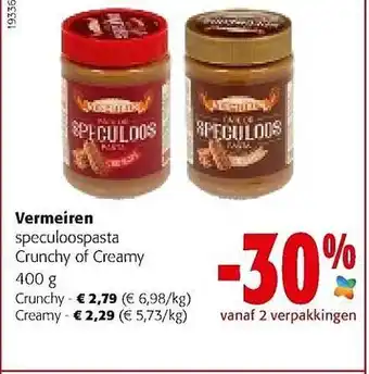 Vermeiren speculoospasta crunchy of creamy