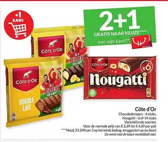 Côte d'or chocoladerepen, nougatti