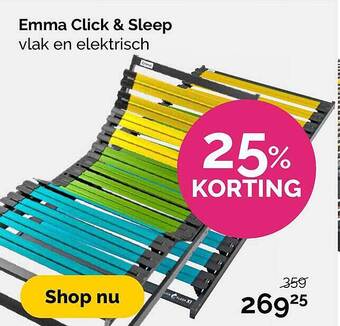 Beter Bed Emma click & sleep vlak en elektrisch aanbieding