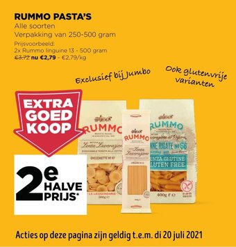 Jumbo Rummo Pasta's aanbieding
