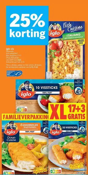 Albert Heijn Iglo vis aanbieding