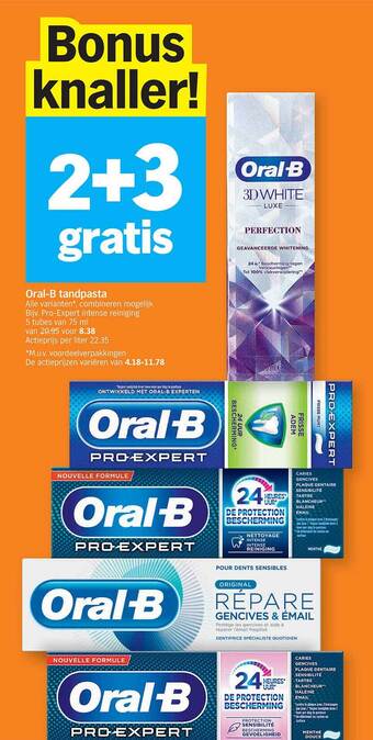 Albert Heijn Oral-b tandpasta aanbieding