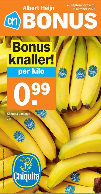 Albert Heijn Chiquita bananen aanbieding