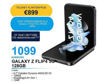 AUVA Samsung galaxy z flip4 5g 128gb aanbieding
