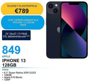 AUVA Apple iphone 13 128gb aanbieding