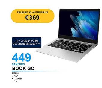 AUVA Samsung book go aanbieding