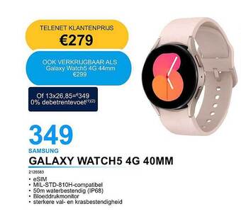 AUVA Samsung galaxy watch5 4g 40mm aanbieding