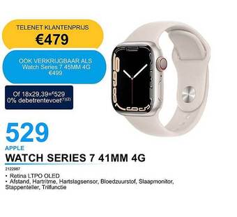 AUVA Apple watch series 7 41mm 4g aanbieding