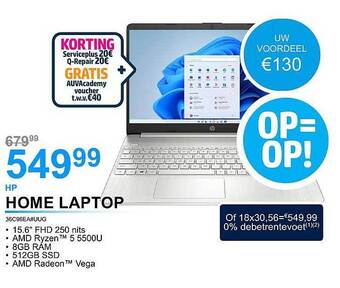 AUVA Hp home laptop aanbieding