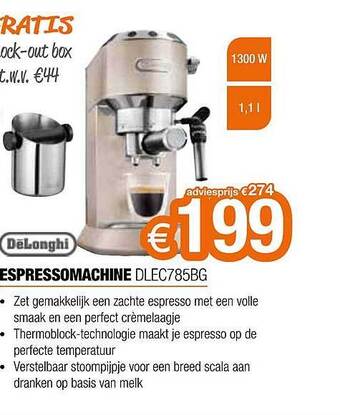 Expert Delonghi espressomachine aanbieding