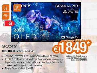 Expert Sony uhd oled tv aanbieding
