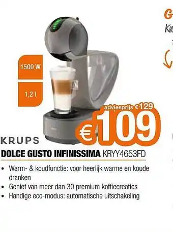 Expert Krups dolce gusto infinissima aanbieding