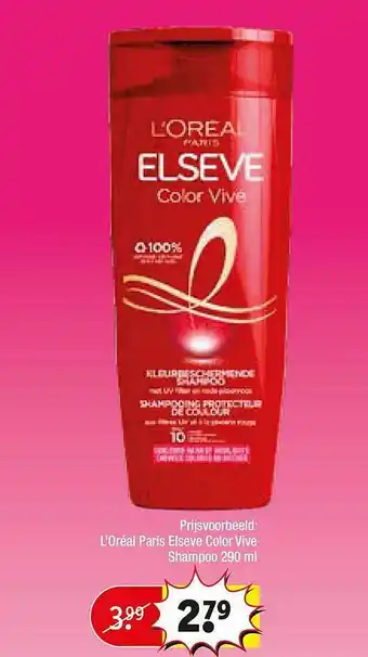 Kruidvat L'oréal paris elseve color vive shampoo aanbieding