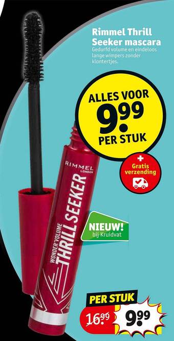 Kruidvat Rimmel thrill seeker mascara aanbieding