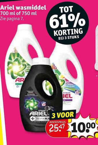 Kruidvat Ariel wasmiddel aanbieding