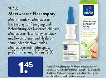Vitalis meerwasser-nasenspray