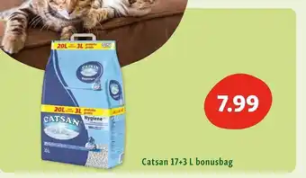 Maxi Zoo Catsan 17+3 l bonusbag aanbieding