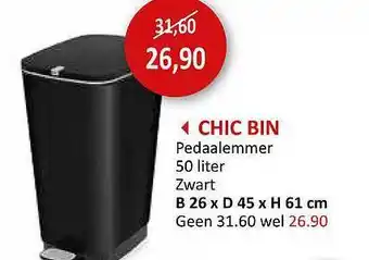 Chic bin pedaalemmer 50 liter