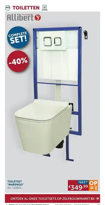 Zelfbouwmarkt Allibert toiletset aanbieding