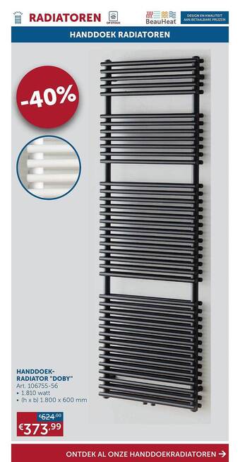 Zelfbouwmarkt Handdoek-radiator aanbieding