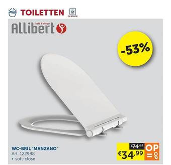 Zelfbouwmarkt Allibert wc-bril aanbieding