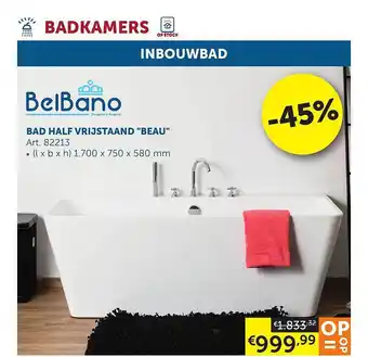 Zelfbouwmarkt Belbano bad half vrijstaand aanbieding