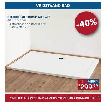 Zelfbouwmarkt Douchebak aanbieding