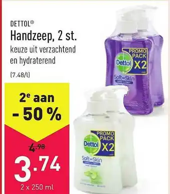 ALDI Dettol Handzeep 2 St aanbieding