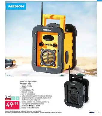 ALDI Medion Life Outdoorradio aanbieding
