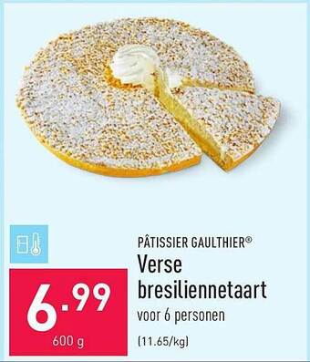 ALDI Pâtissier Gaulthier Verse Bresiliennetaart aanbieding