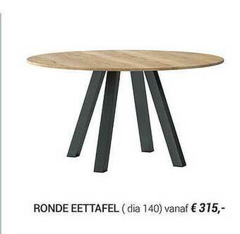 Meubelen Jonckheere Ronde Eettafel aanbieding