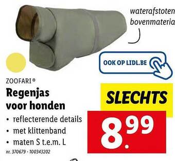 Lidl Regenjas voor honden aanbieding