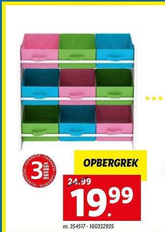 Lidl Opbergrek aanbieding