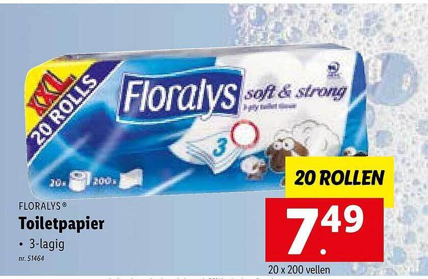 Lidl Floralys toiletpapier aanbieding