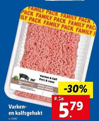 Lidl Varken en kalfsgehakt aanbieding