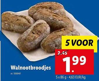 Lidl Walnootbroodjes aanbieding