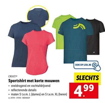 Lidl Sportshirt met korte mouwen aanbieding