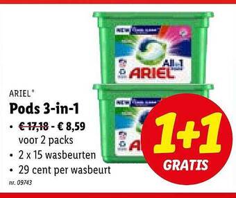 Lidl Ariel pods 3in1 aanbieding