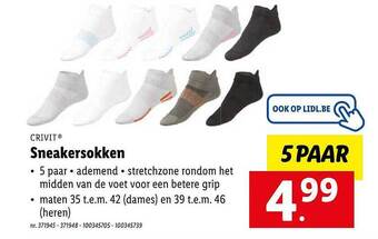 Lidl Sneakersokken aanbieding
