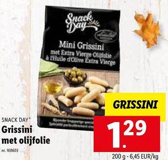 Lidl Grissini met olijfolie aanbieding