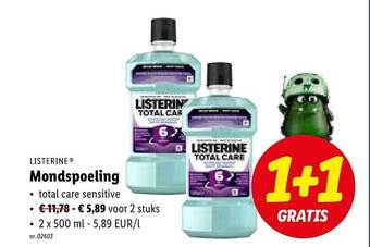 Lidl Listerine mondspoeling aanbieding